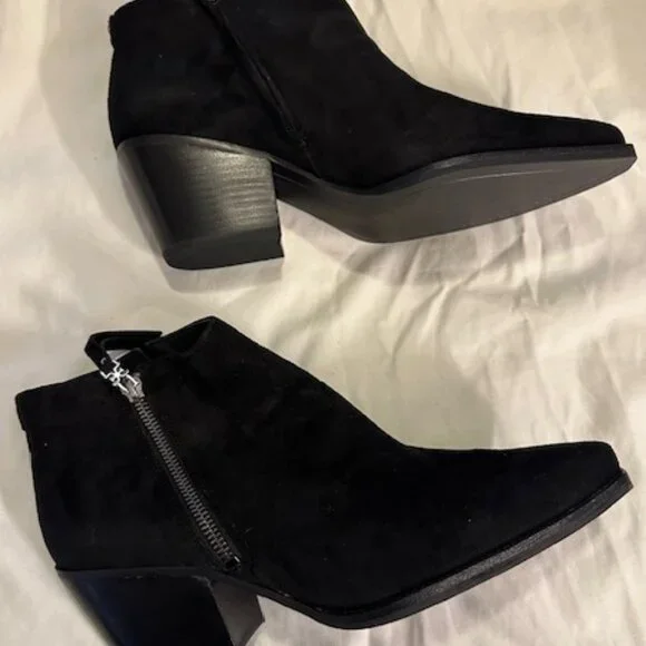 NIB Sam Edelman Walden Ankle Boot Black Suede 9.5M - Picture 5 of 11